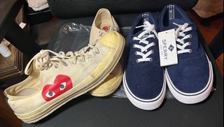 CDG Converse and Sperry sneakers