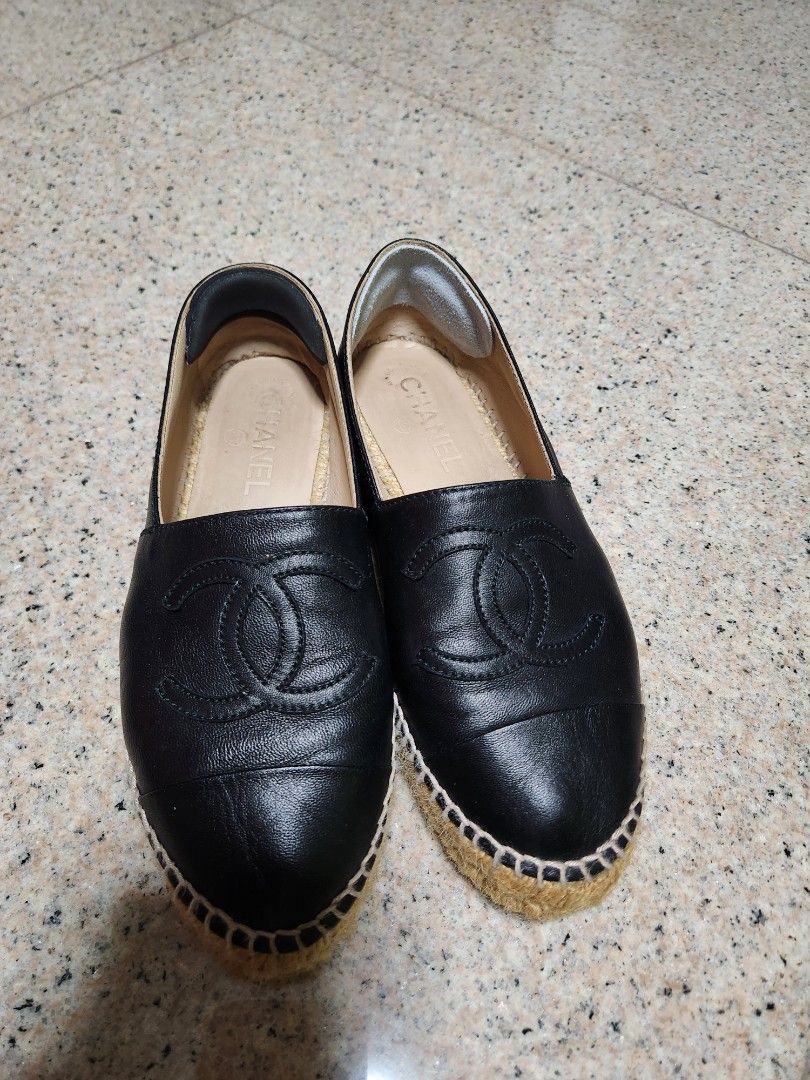 All black chanel espadrilles discount