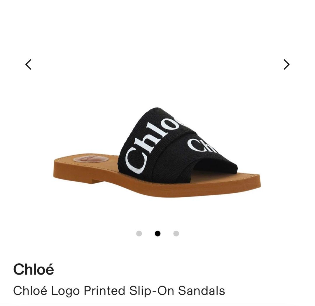 Chloe canvas clearance slides