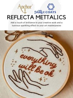 COATS REFLECTA Metallic Threads - 100m Metalized MEZ Metallica Embroidery Thread