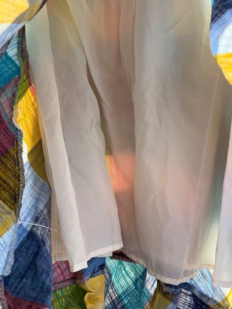 Colorful plaid skirt (Category: Skirts) located in Davao. Submitted by thedeclutterMD (Listing ID 1284694463, Image 3). Description: Waist 26-32in Length 32in.