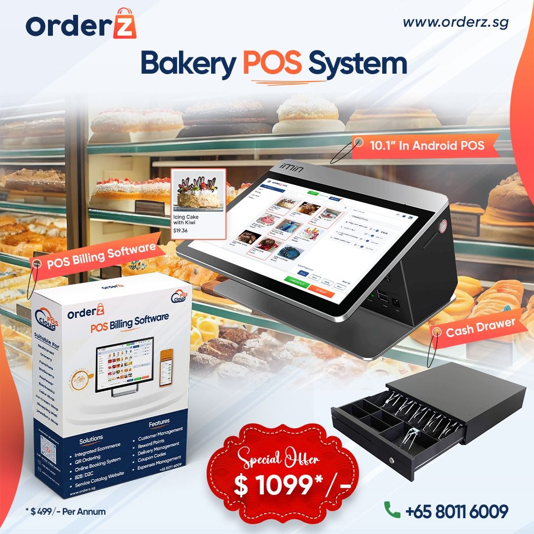 Complete Bakery POS Software with POS Device & Cash Drawer, Computers ...