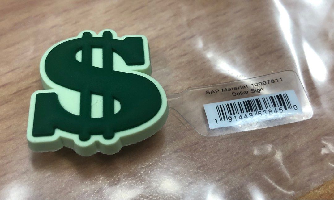 Dollar shop sign jibbitz