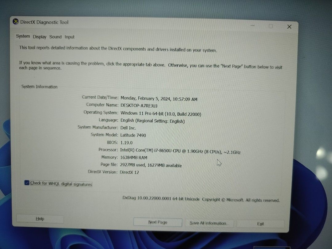 Dell Latitude 7490 - 14 - Core i7 8650U - 16 Go RAM - 512 Go SSD Dell Latitude 7490 - 14 - Core i7 8650U - 16 Go RAM - 512 Go SSD