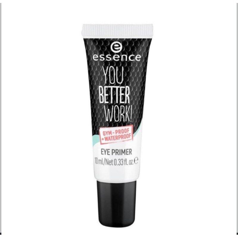 ESSENCE YOU BETTER WORK EYE PRIMER (Category: Makeup) located in Quezon City. Submitted by beautynglamph (Listing ID 1284626095, Image 1). Description: The perfect companion for your next gym session! Applied underneath eyeshadow, it improves the durability and prevents it from smudging throughout the day. The light texture is waterproof so sweaty workouts won’t affect your perfect look! For eye make-up that lasts all day..