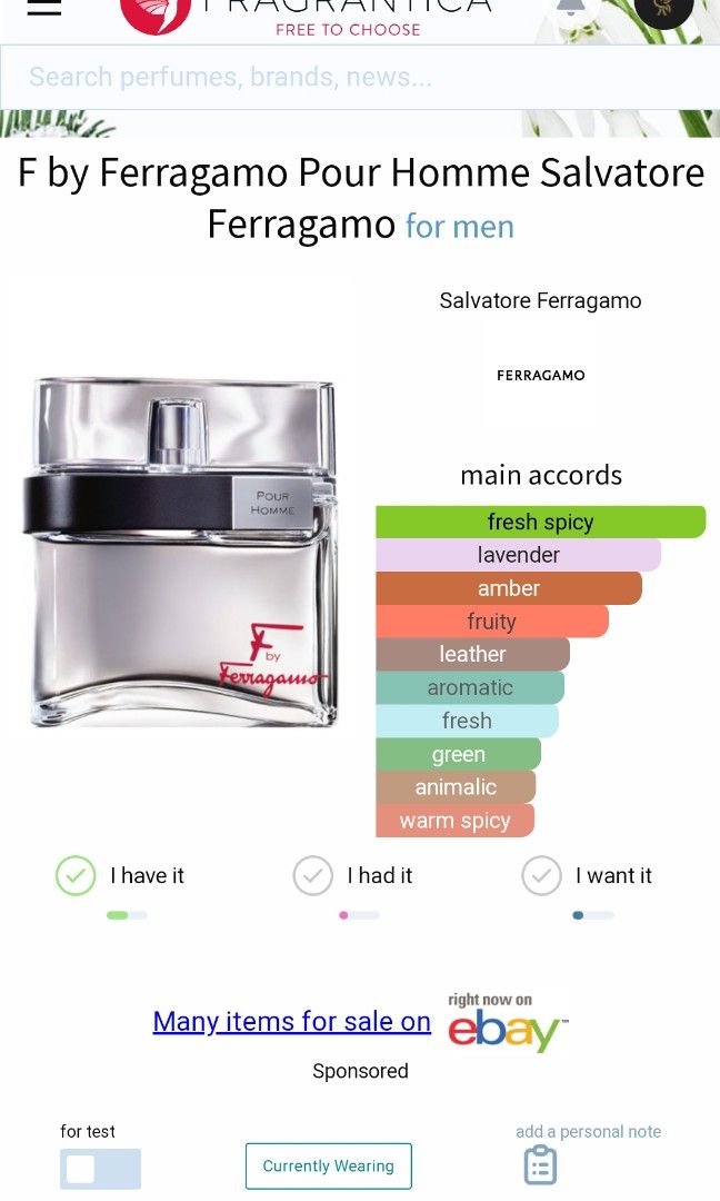 F by Ferragamo Pour Homme Salvatore Ferragamo Beauty Personal Care Fragrance Deodorants on Carousell