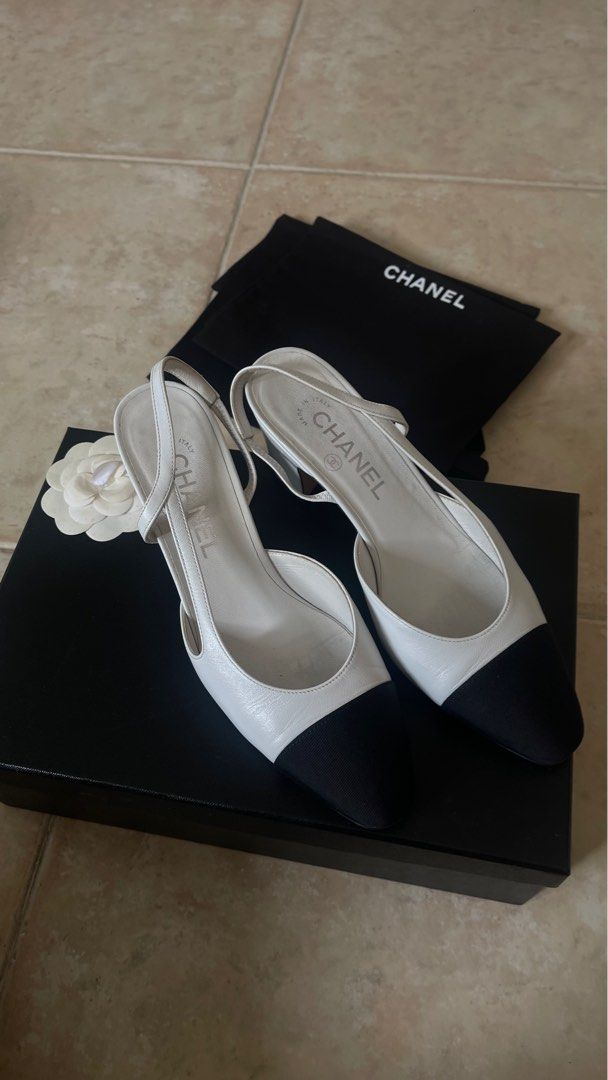 White chanel deals heels