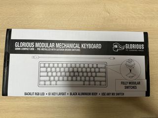 Glorious GMMK Compact RGB 全彩光機械式 鍵盤（GATERON茶軸）64094431240579110