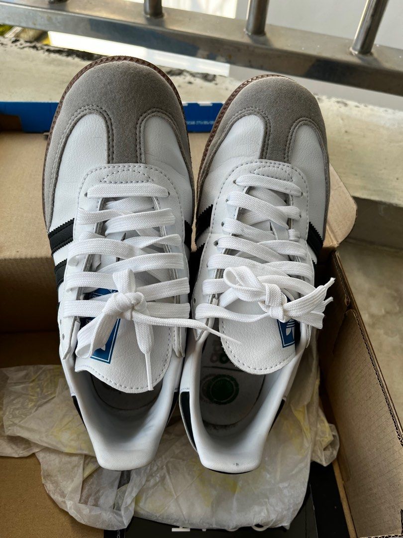H01877 Adidas Samba Vegan 'White Gum, Women's Fashion, Footwear, Sneakers  on Carousell