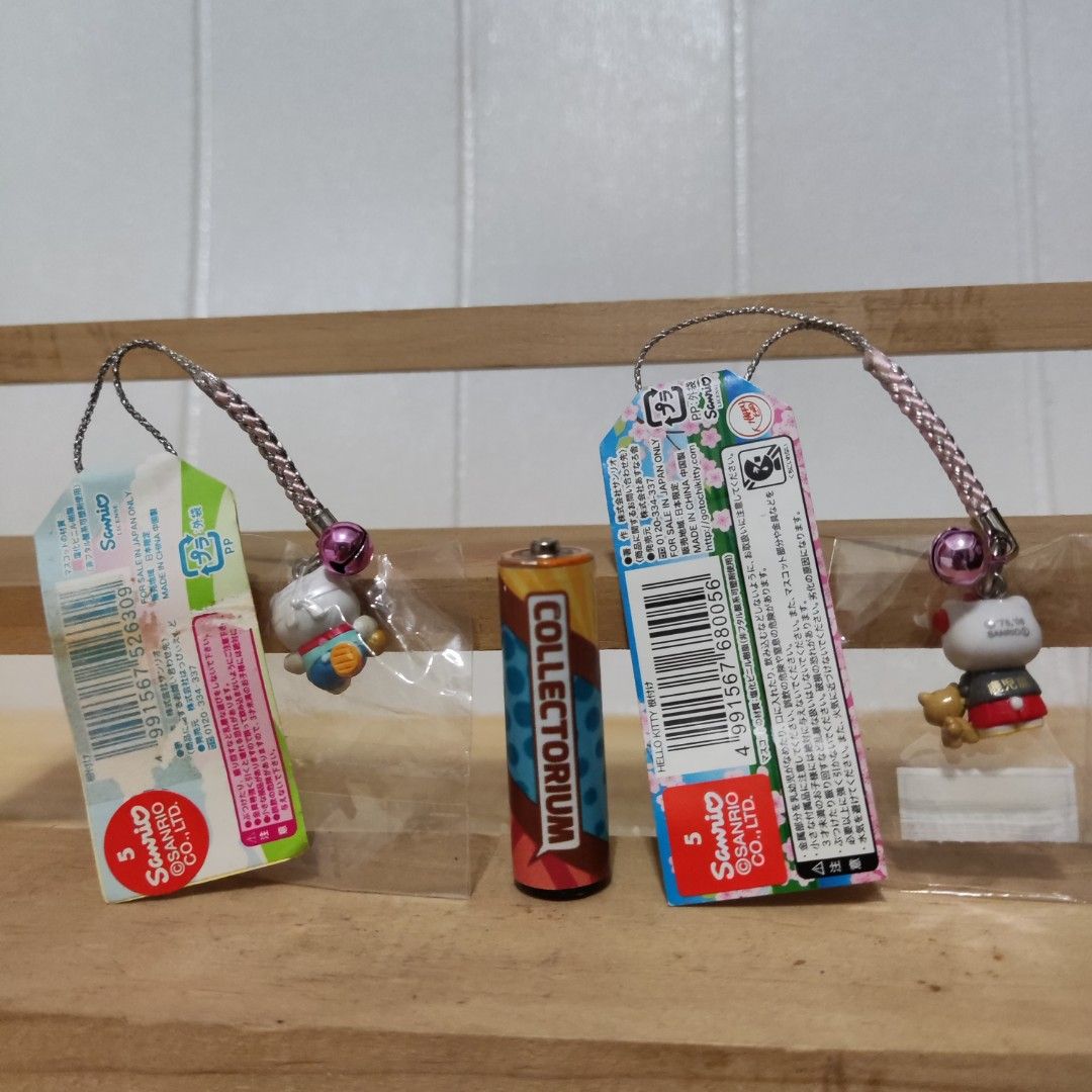 Hello Kitty Gotochi Kagoshima Momotaro Set (Category: Character Goods) located in Calauag. Submitted by renzo649 (Listing ID 1284785901, Image 2). Description: Sanrio - Hello Kitty Gotochi Phone Charm Keychain Bundle - Momotaro - Kitty and Dog Kagoshima Condition: 2nd-hand. As is. Please manage your expectations. Price: P350 Take All FB: @thecollectoriumph.