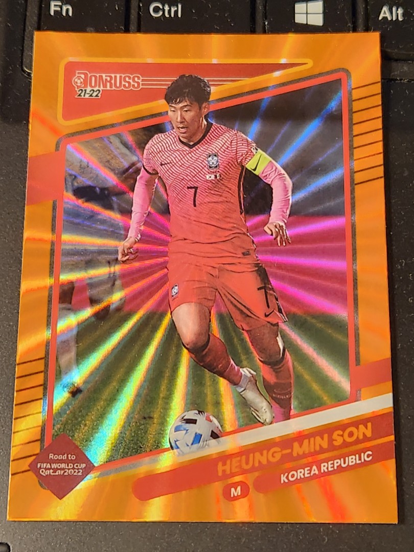 Heung Min Son 孫興民2021-22 Panini Donruss Orange Laser 足球卡 