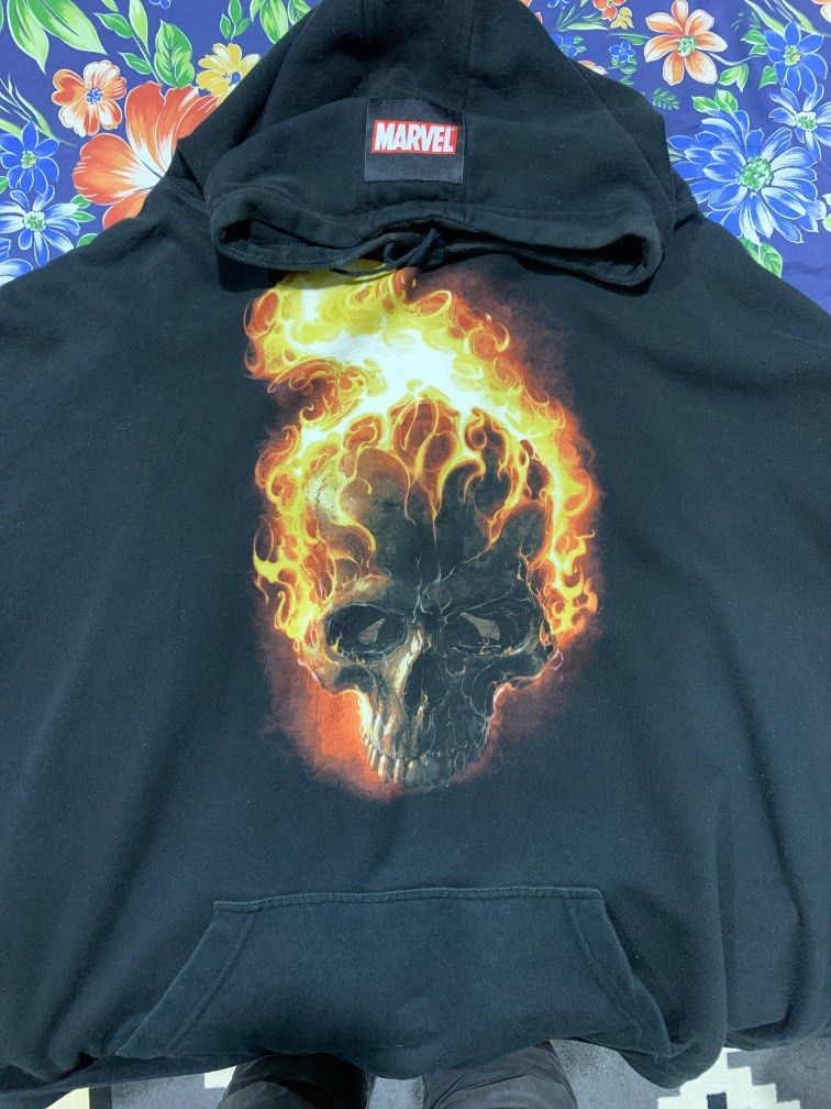 Ghost rider hoodie blue clearance