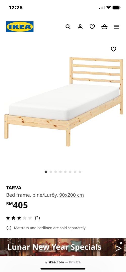 Tarva twin top bed frame