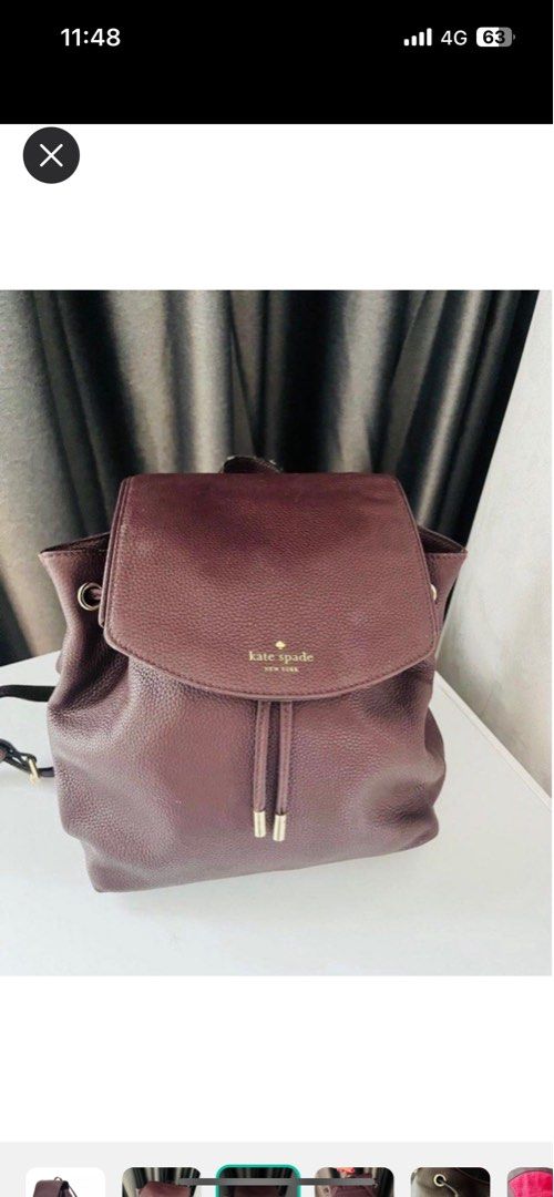 Kate Spade Mulberry Leather Backpack Luxury Bags Wallets on Carousell
