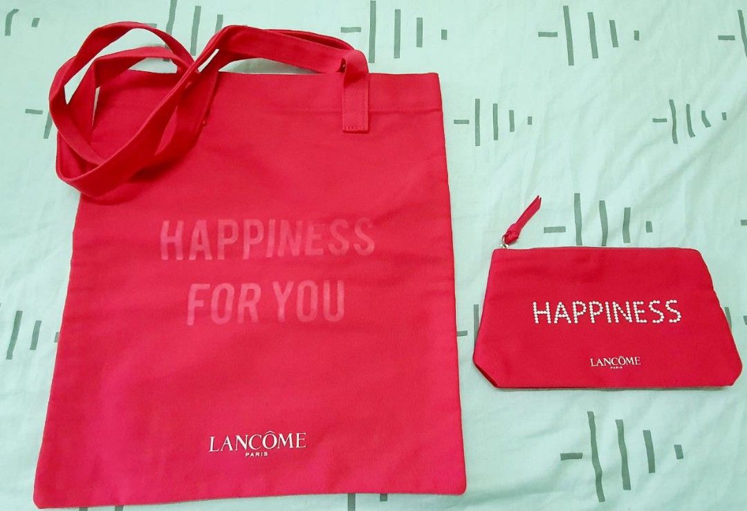 Lancome Pink Tote Bag Pink Pouch Women s Fashion Bags Wallets Tote Bags on Carousell