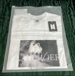 Layover Oversized T-shirt (Gray Tan) (White) in Medium (M) - Kim Taehyung V Yeontan