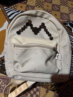 Leather mini backpack
