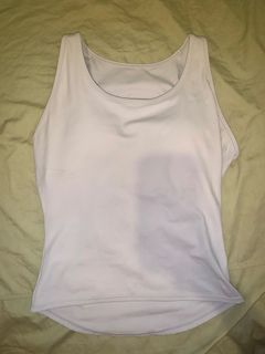 light stone gray fitted gym sleeveless padded full length top