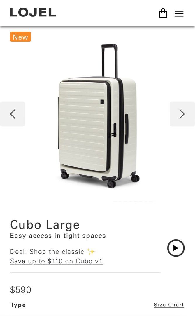 Lojel Cubo Large V1 in white and cactus Hobbies Toys Travel