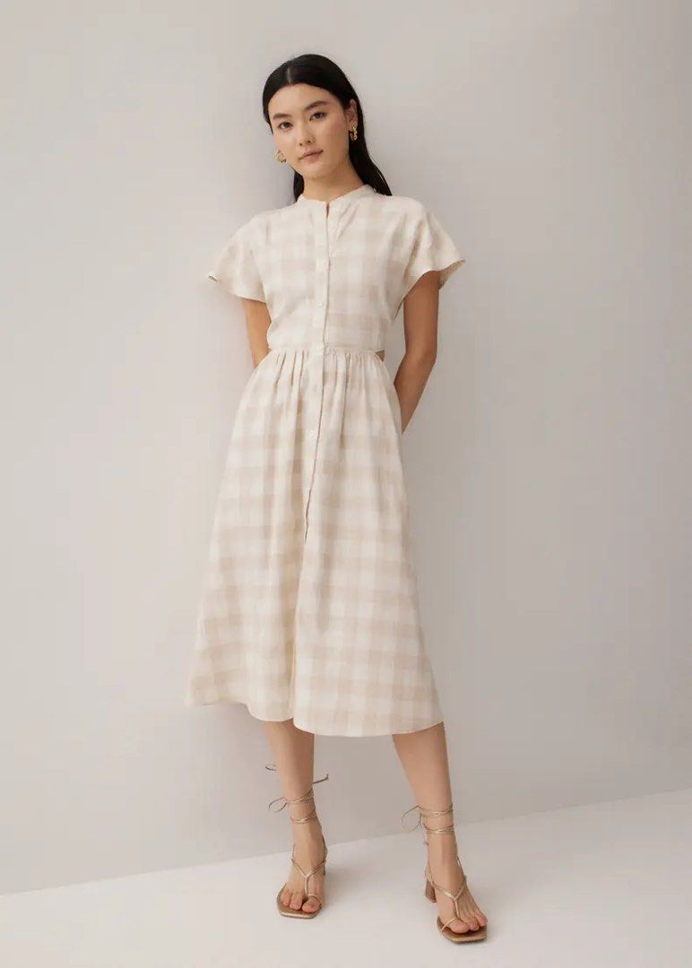 LOVE BONITO ELISSE LINEN FIT AND FLARE DRESS, Women's Fashion, Dresses &  Sets, Dresses on Carousell