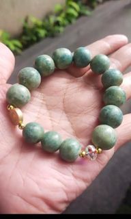 Made in Vatican Rome Coral green St Benedict protection rosary bracelet