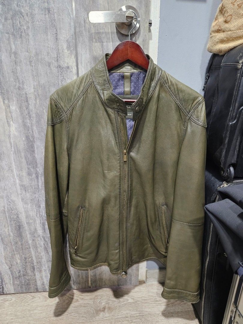 Massimo dutti clearance leather biker jacket