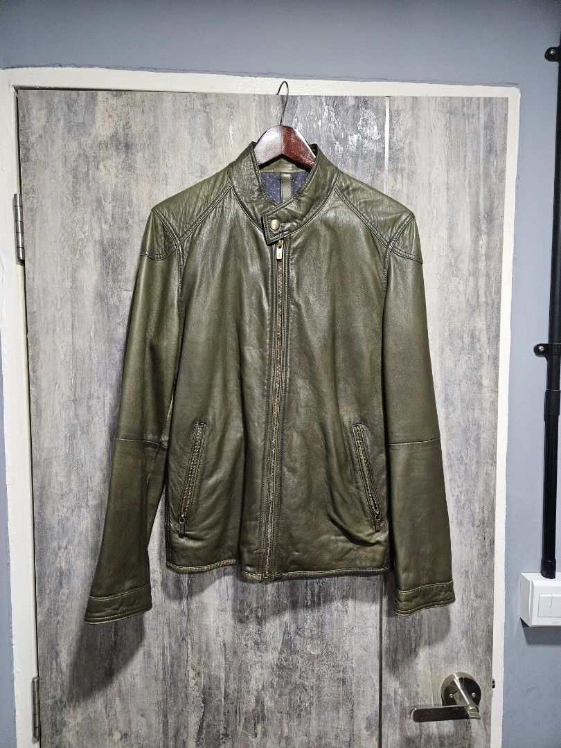 Massimo dutti leather clearance shirt
