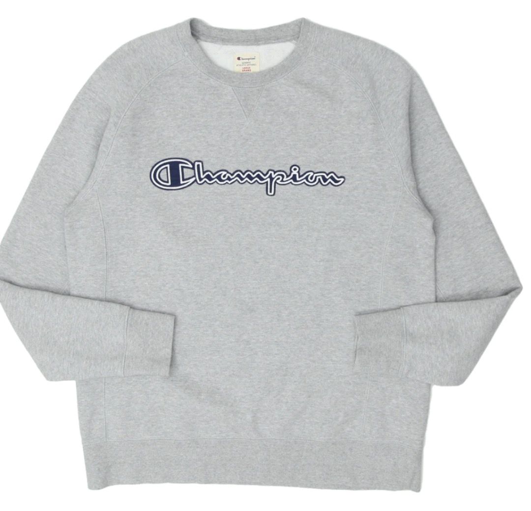 Mens Champion Grey Crewneck Sweatshirt Men s Fashion Coats