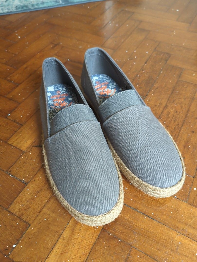 Mens grey espadrilles clearance