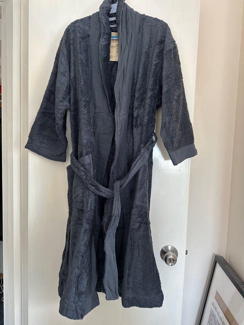 Muji Thick Cotton Bathrobe Beauty Personal Care Bath Body Bath on Carousell