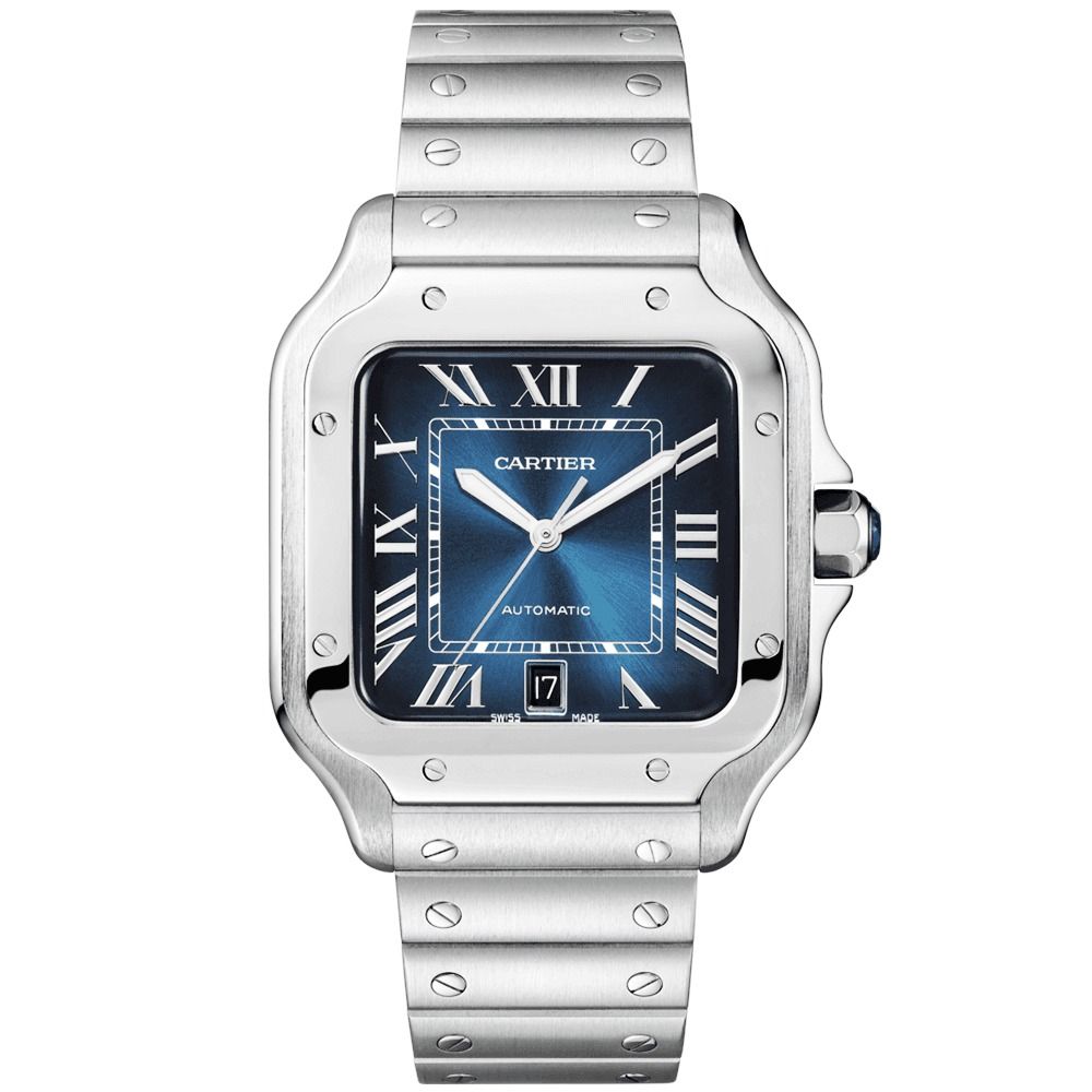 Cartier santos xl hotsell blue dial