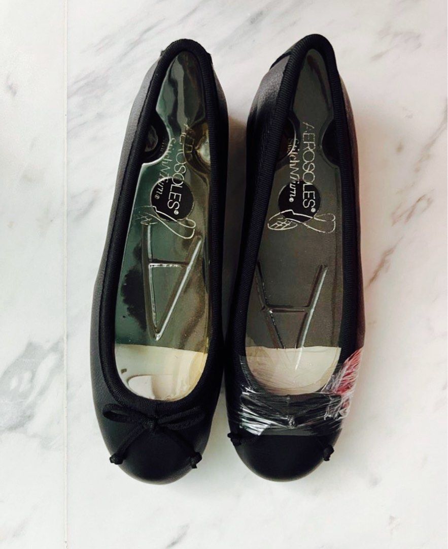 NEW Aerosoles Fashionista Ballet Flat Leather Shoes