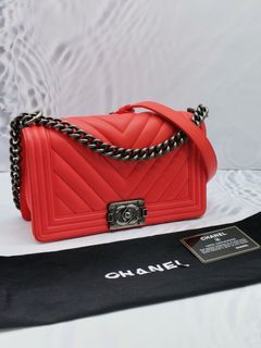 Red chanel new arrivals boy bag