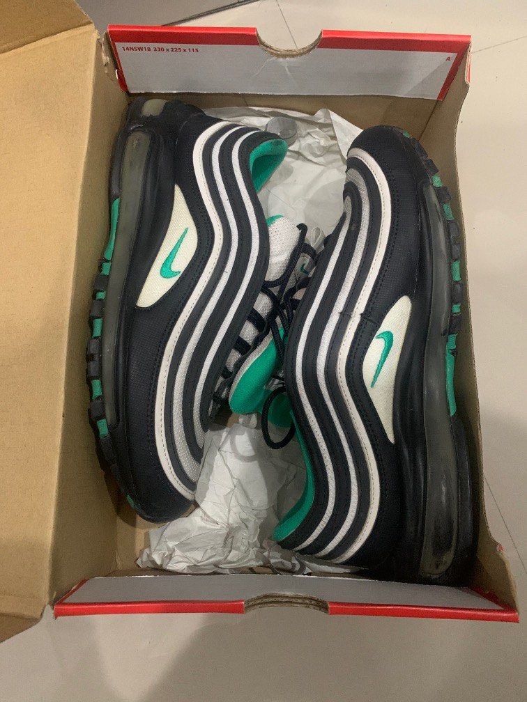 Nike Air Max 97 Black Green Glow Nike Air Max 97 Kondisi Ciamik