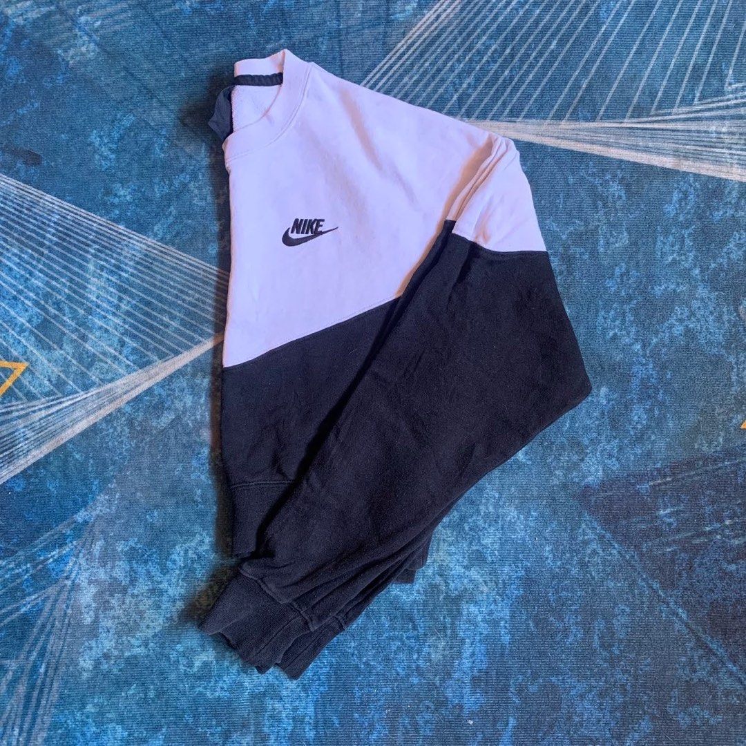 Nike heritage colour block crew sweatshirt clearance