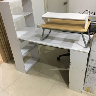 Office table + Free Riser & Folding Bed Table
