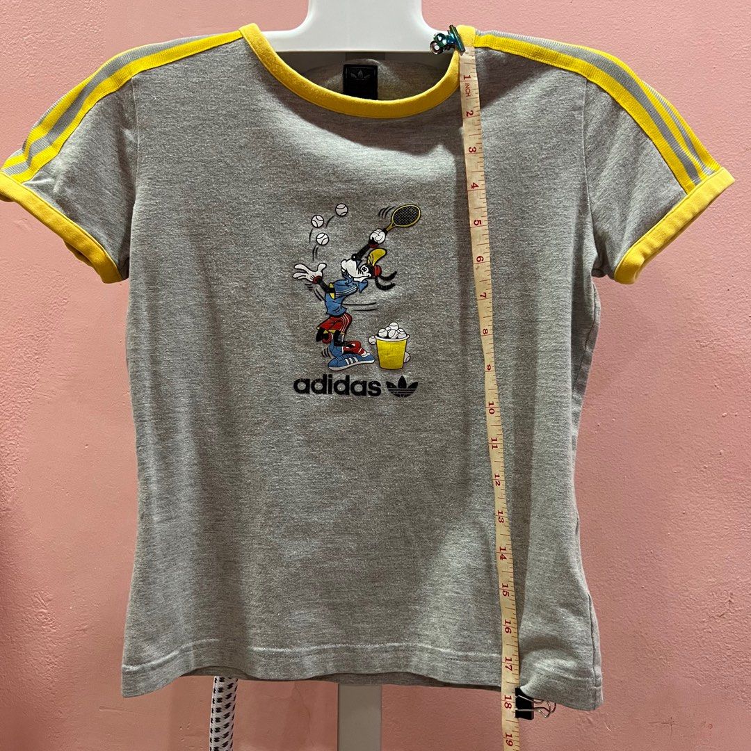Original Adidas Goofy shirt (Category: Shirts) located in Manila. Submitted by zannedeclutters (Listing ID 1284568972, Image 3). Description: ‼️‼️‼️PLEASE READ FIRST👇🏼 Measurements are already included in the photos. RFS: not using anymore. Na-stuck nalang sa cabinet. Please manage your expectations Shipping: Mon-Fri: pickup point from Avida Towers San Lazaro / SM San Lazaro Shipping via Grab or Lalamove ONLY. No JRS, J&T, LBC, Gogoexpress or s