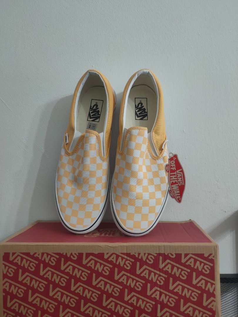 Yellow vans with checkers discount