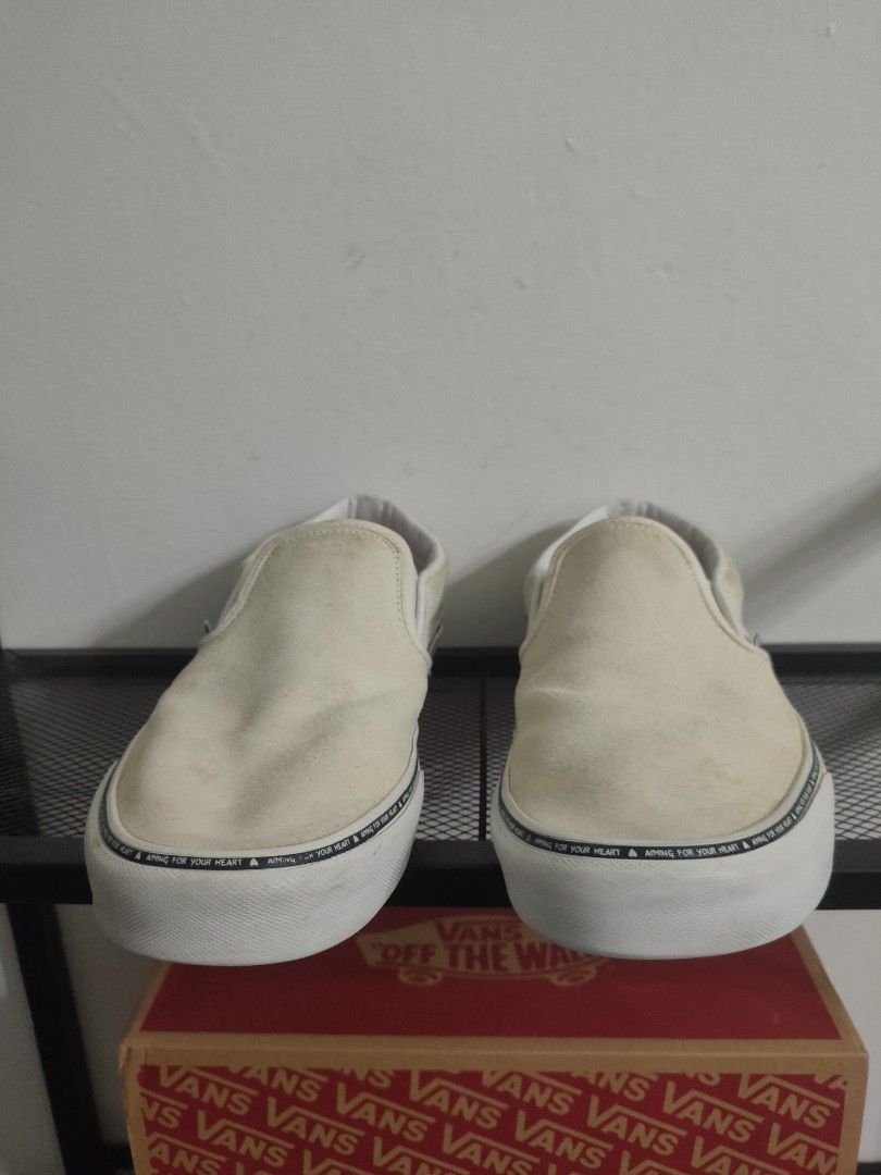 Vans slip on shop birch true white