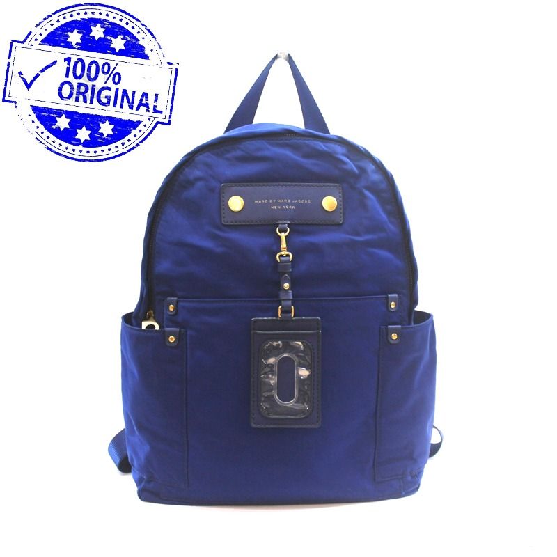 Marc Jacobs Navy Nylon Medium Backpack with Gold Hardware Marc Jacobs Nylon Backpack - Blue Backpacks, Handbags  main image 3