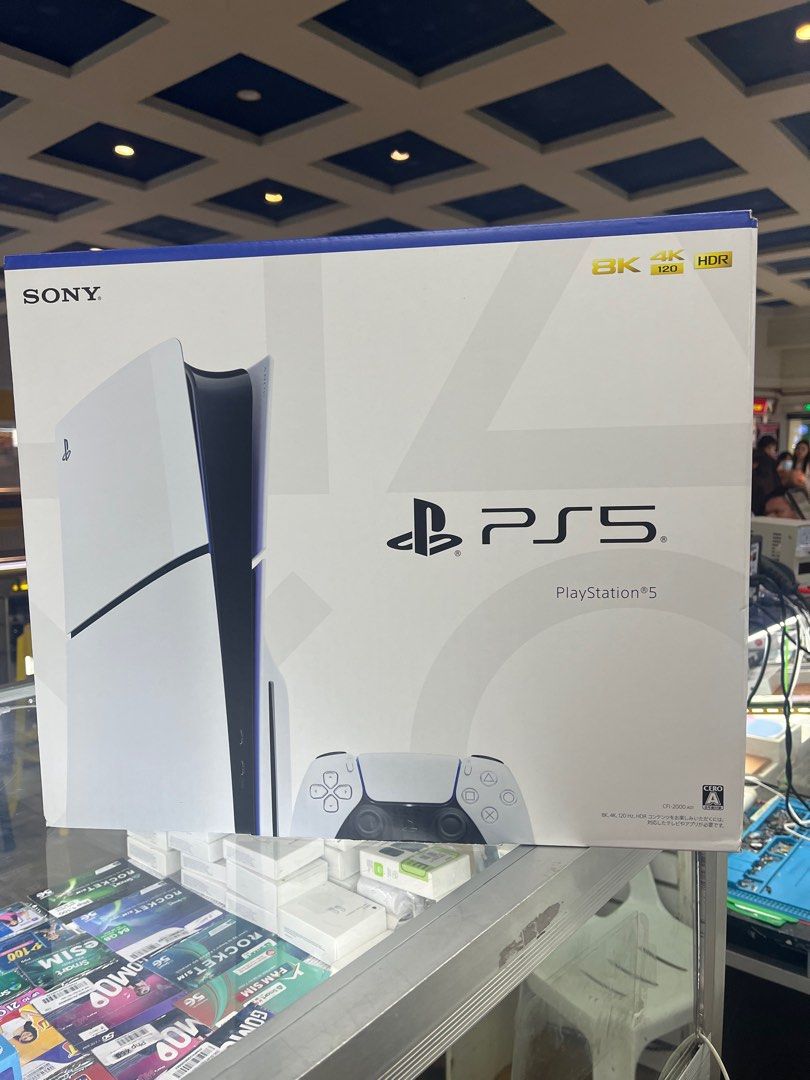 Ps5 slim 1tb (Category: PlayStation) located in San Juan City. Submitted by allsite (Listing ID 1284656118, Image 1). Description: Ps5 slim 1tb brandnew 1 year warranty Physical store Allsite marketing unit 6 2nd floor theatre mall greenhills 09498236482 norie jean.