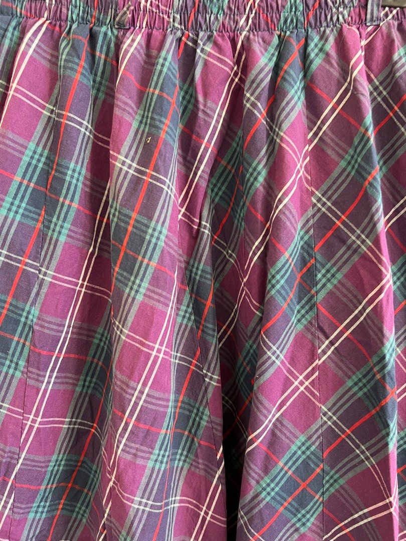 Purple plaid skirt (Category: Skirts) located in Davao. Submitted by thedeclutterMD (Listing ID 1284696088, Image 2). Description: Waist 24-36in Length 26in.