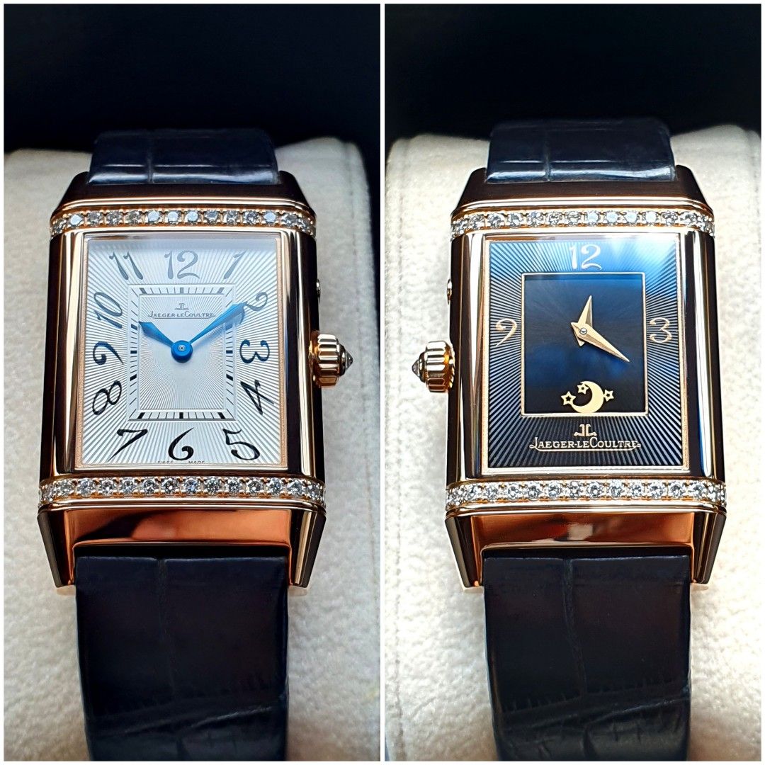 SERVICED Jaeger LeCoultre Reverso Duetto Duo 18K Rose Gold JLC Dual Time