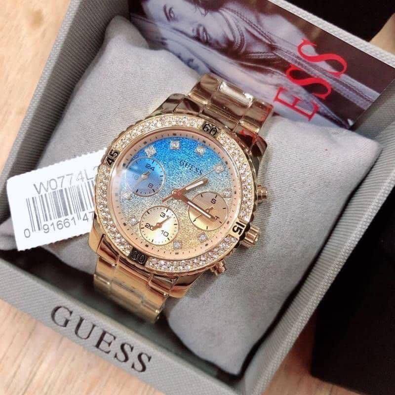 Guess confetti watch rose gold best sale