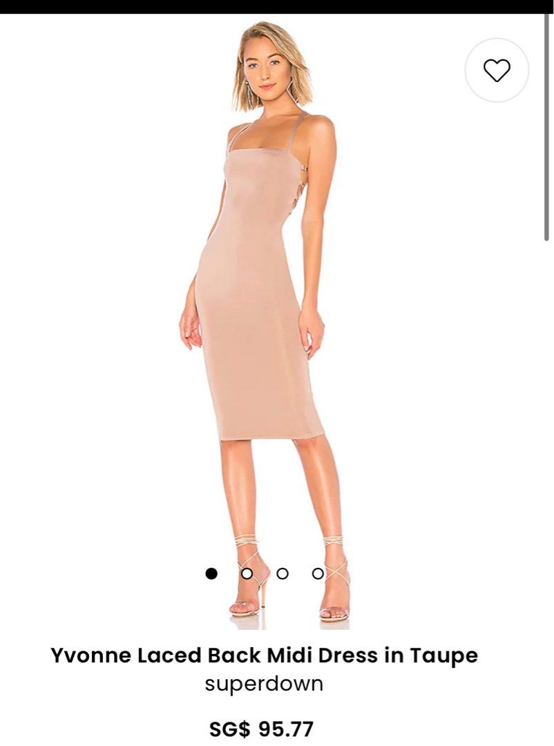 Yvonne laced back midi dress best sale