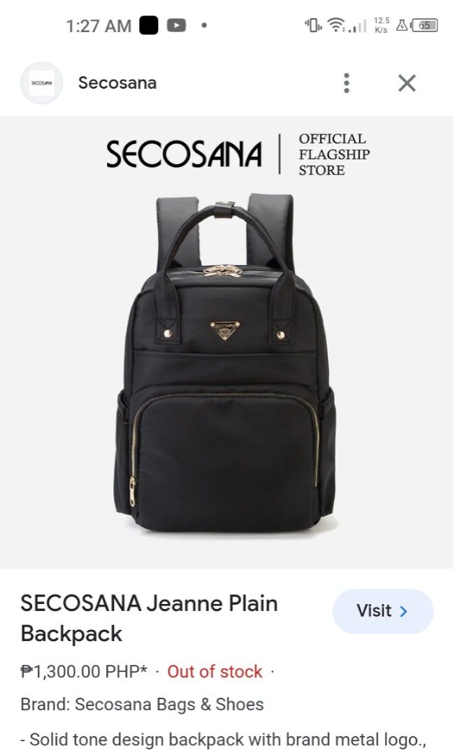 SECOSANA BAG Women s Fashion Bags Wallets Backpacks on Carousell