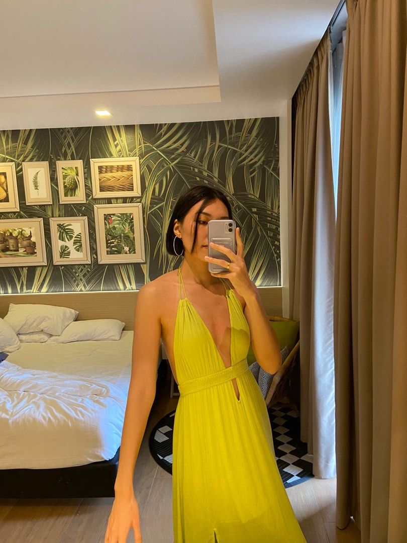 Deep v sales flowy dress