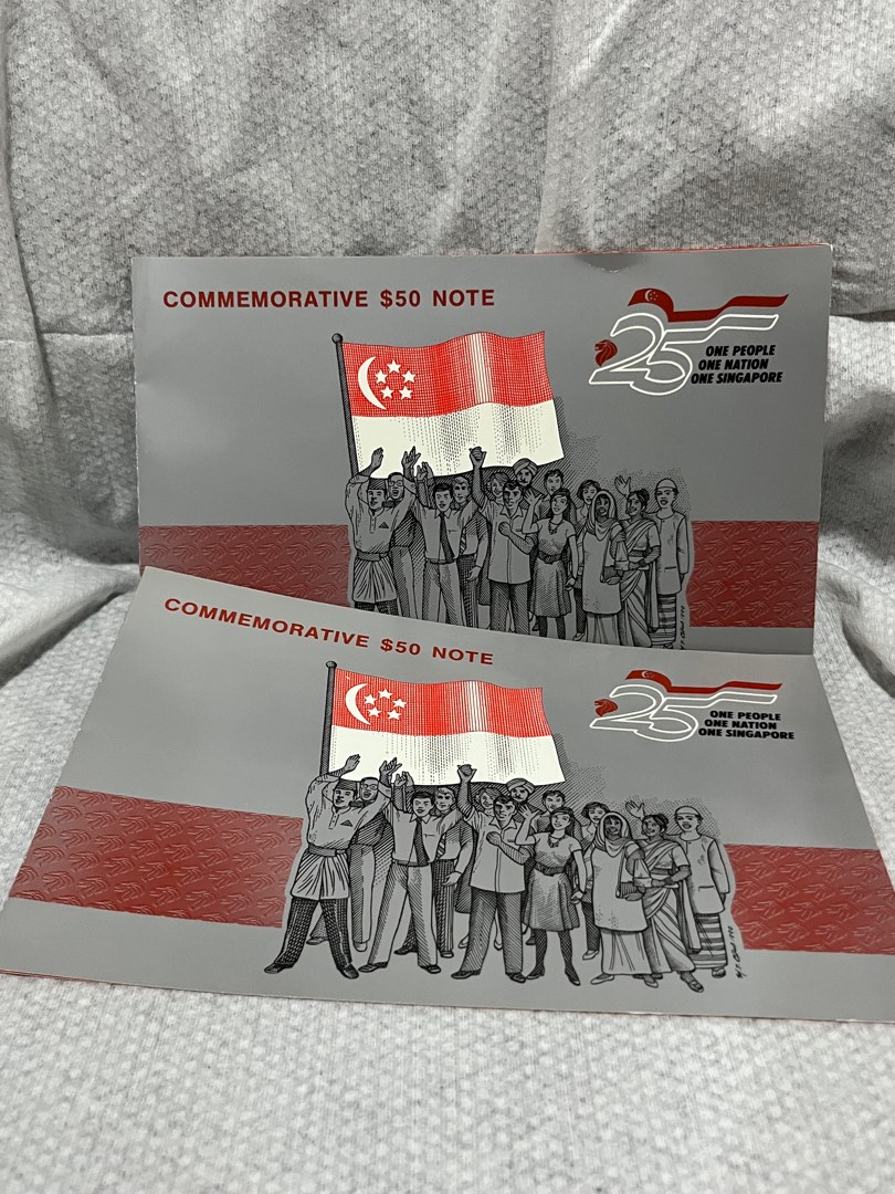 SG 25th year $50 commemorative note, Hobbies & Toys, Memorabilia ...