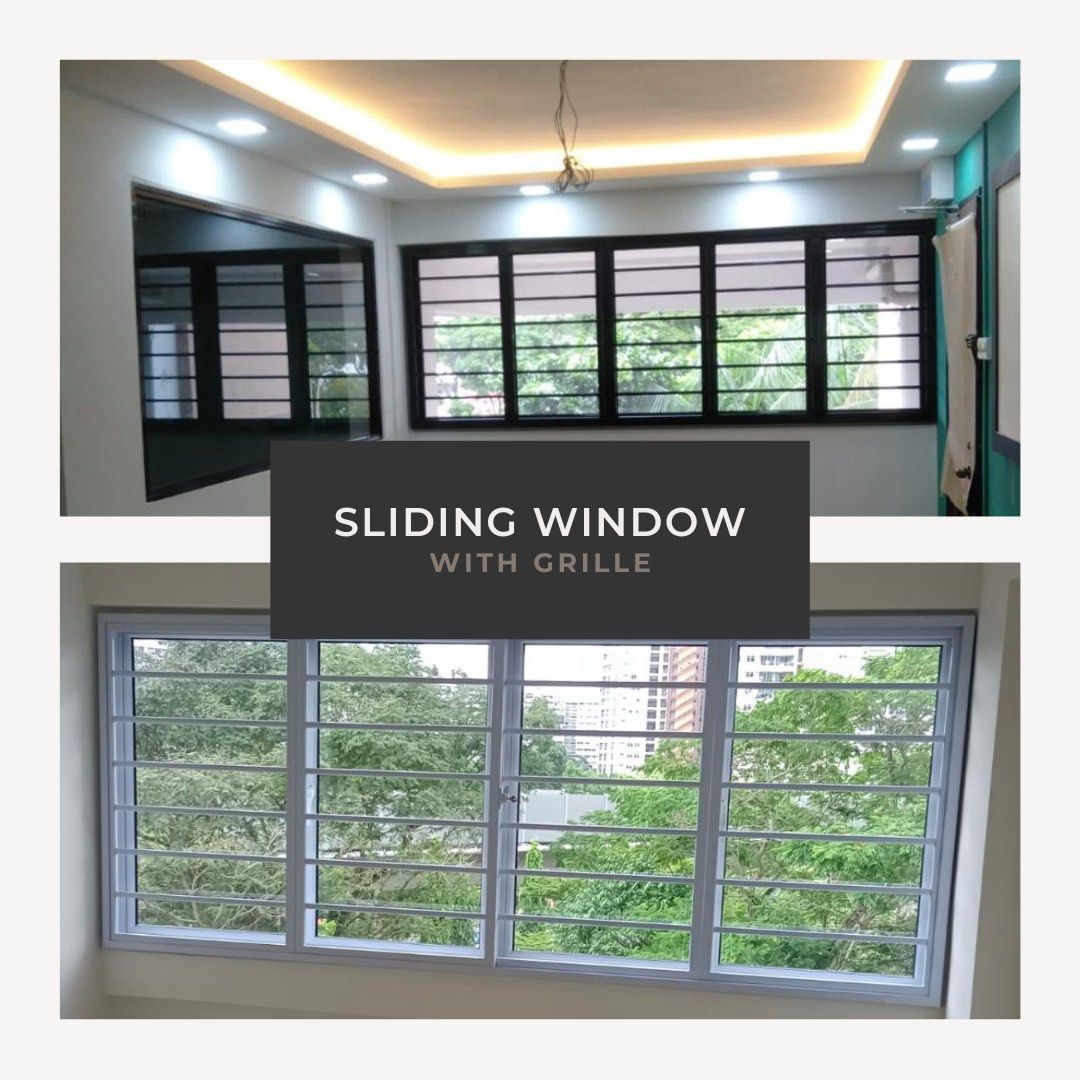 Sliding Window/Direct factory pricing /HDB window Grilles/Aluminium sliding/casement windows for HDB resale and BTO service yard window/Toilet Window/Noise Reduction Window62863075807235112