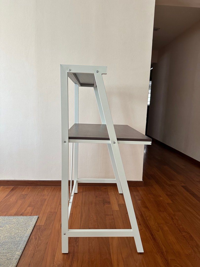 Solid Wood Study Table with Sturdy Metal Frame, Furniture & Home Living ...